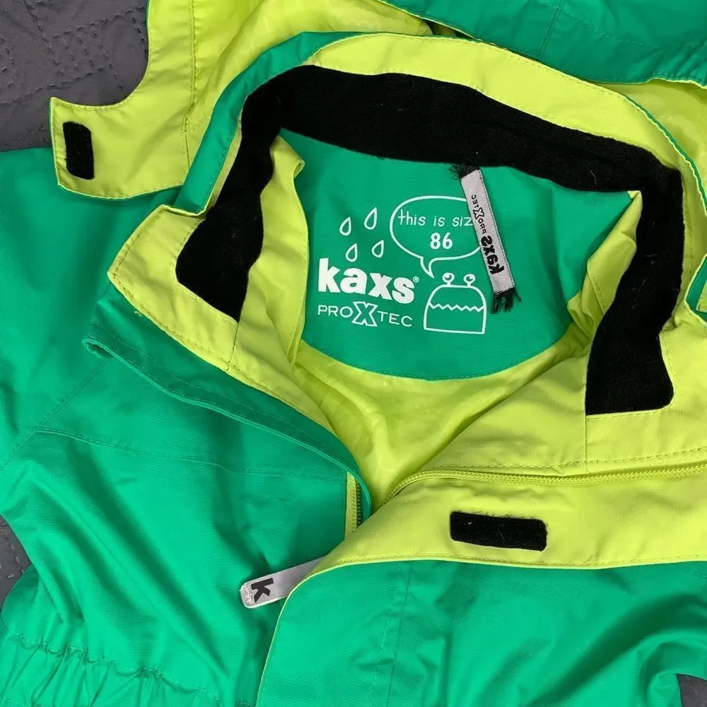 Kaxs Lime Green and Black Rain/Snow suit